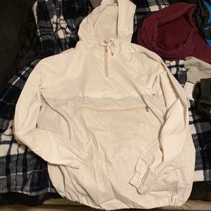 White quarter zip windbreaker